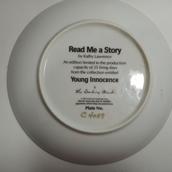 Vintage Read Me A Story Decorative Plate - Picture 2 of 2